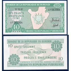 Burundi Pick N°33b, Billet de banque de 20 Francs 1986-1991