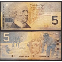 Canada Pick N°101d, Billet de banque de 5 dollar 2005