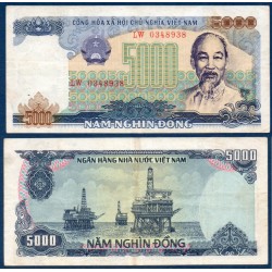 Viet-Nam Nord Pick N°104a, TTB Billet de banque de 5000 dong 1987
