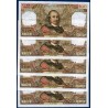 5x 100 Francs Corneille consécutifs TTB  5.10.1978 Billet de la banque de France