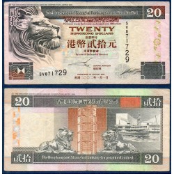 Hong Kong Pick N°201d, Billet de banque de 20 dollars 1998-2002