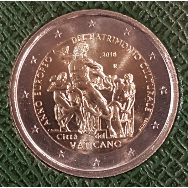 2 euros commémorative Vatican 2018 Patrimoine Culturel piece de monnaie €