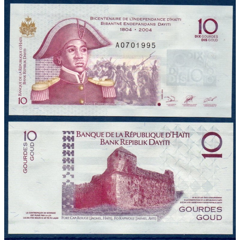 Haïti Pick N°272a, Billet de banque de 10 Gourdes 2004