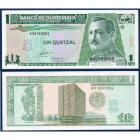 Guatemala Pick N°87a, Billet de banque de 1 Quetzal 1993