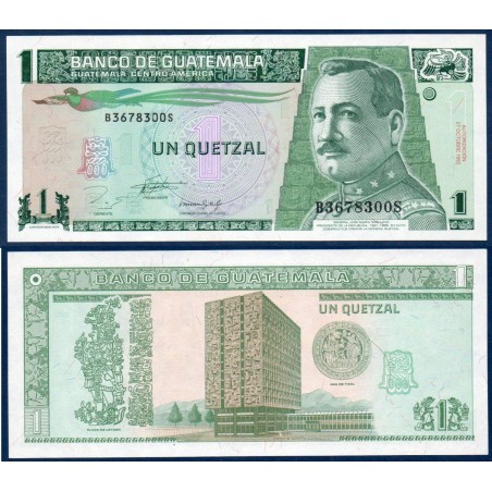 Guatemala Pick N°87a, Billet de banque de 1 Quetzal 1995