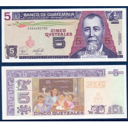 Guatemala Pick N°106c, Billet de banque de 5 Quetzal 2007