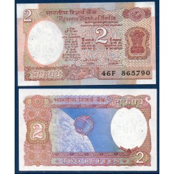 Inde Pick N°79m, Billet de banque de 2 Ruppes 1992