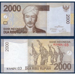 Indonésie Pick N°148d, Billet de banque de 2000 Rupiah 2013