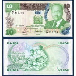 Kenya Pick N°20g, Billet de banque de 10 Shillings 1988