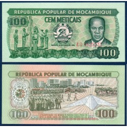 Mozambique Pick N°130a, Billet de banque de 100 meticais 1989