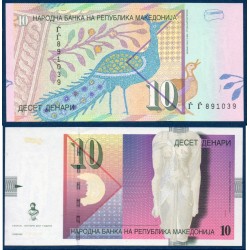 Macedoine P.14g, neuf Billet de 10 Denari 1996-2011 torse isis
