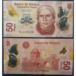 Mexique Pick N°123Af, TTB Billet de Banque de 50 pesos 13.5.2015