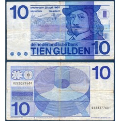 Pays Bas Pick N°91a, Billet de Banque de 10 Gulden 1968