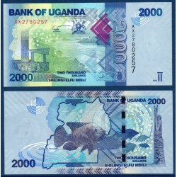 Ouganda Pick N°50a, Billet de banque de 2000 Shillings 2010