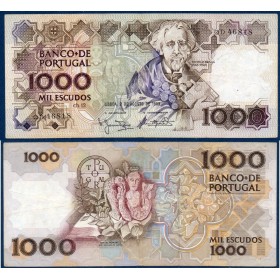 Portugal Pick N°181a, Billet de banque de 1000 Escudos 2.8.1983