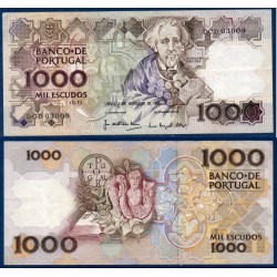 Portugal P.181f, TTB, Billet de 1000 Escudos 9.11.1989 Braga