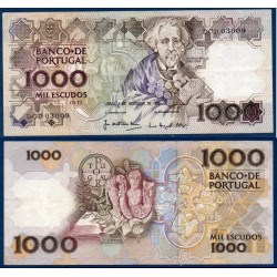 Portugal Pick N°181f, Billet de banque de 1000 Escudos 9.11.1989