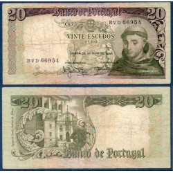 Portugal P.167b, B, Billet de 20 Escudos 1964 Saint Antoine