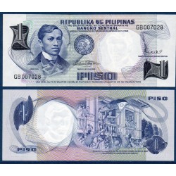 Philippines Pick N°142b, Billet de banque de 1 Piso 1969