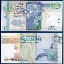 Seychelles Pick N°42, Billet de banque de 10 Rupees 2013