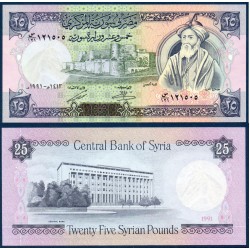 Syrie Pick N°102e, Billet de banque de 25 Pounds 1991