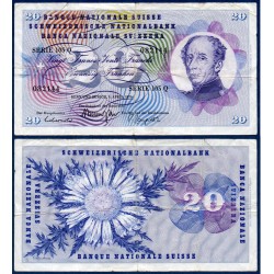 Suisse Pick N°46w, Billet de banque de 20 Francs 9.4.1976