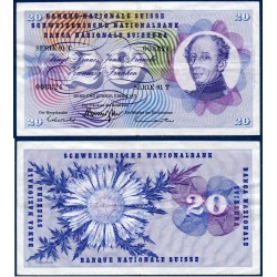 Suisse Pick N°46u, Billet de banque de 20 Francs 7 mars 1973