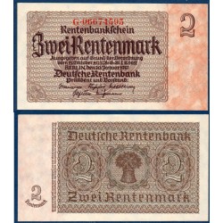 Allemagne Pick N°174b, SPL Billet de banque de 2 Mark 1937