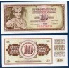 Yougoslavie Pick N°87b, Billet de banque de 10 Dinara 1981