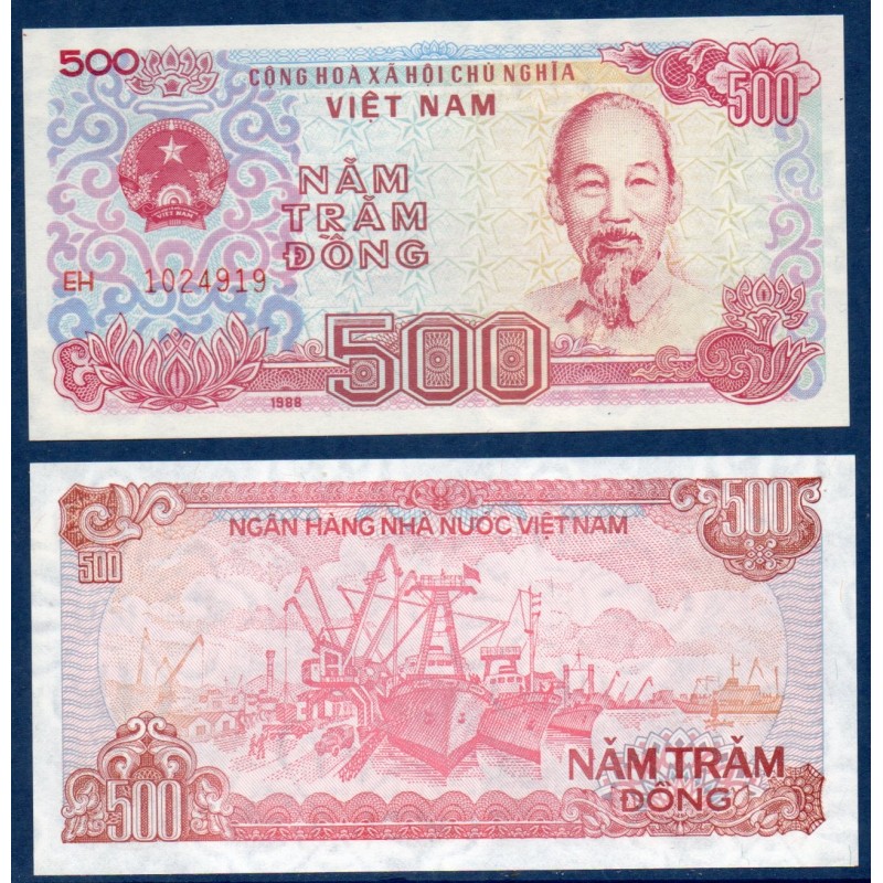 Viet-Nam Nord Pick N°101b, Billet de banque de 500 dong 1988-1989