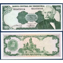 Venezuela Pick N°63b, Billet de banque de 20 Bolivares 1989-1990