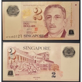 Singapour P.46e, TTB Billet de 2 Dollar 2005 Ecoliers