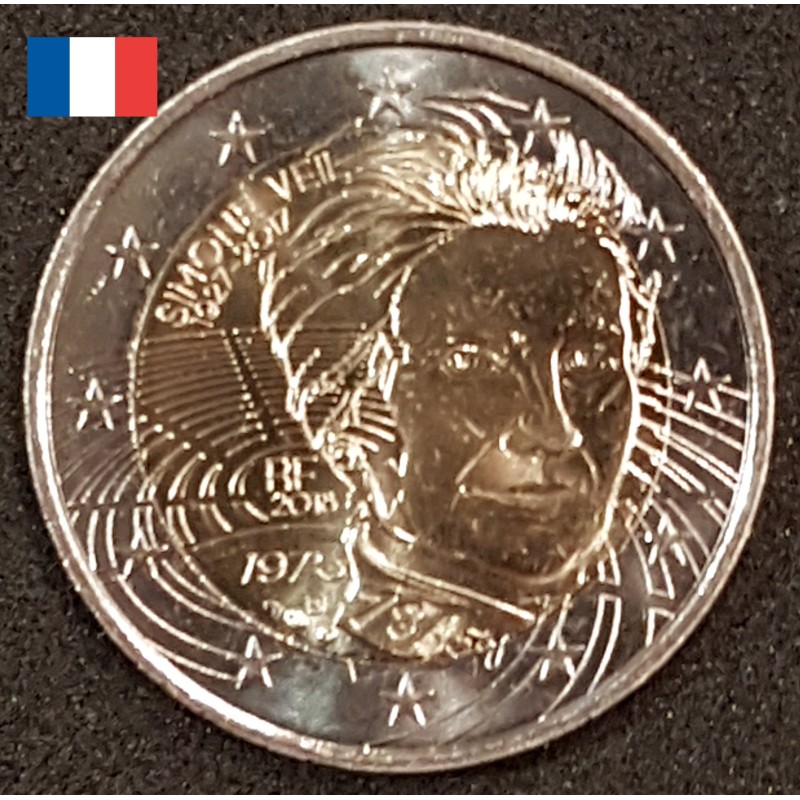 2 euros commémorative France 2018 Simone Veil piece de monnaie €