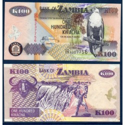 Zambie Pick N°38f, Billet de banque de 100 Kwacha 2006