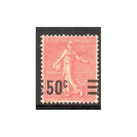 Timbre Yvert No 224c variété valeur sur valeur, neuf Avec charnière * semeuse lignée