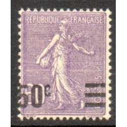 Timbre Yvert No 223b variété valeur sur valeur, neuf Avec charnière * semeuse lignée