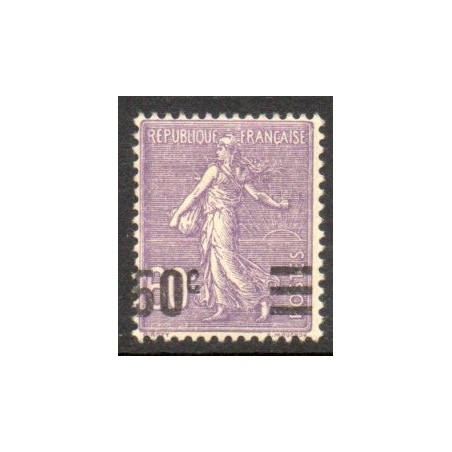 Timbre Yvert No 223b variété valeur sur valeur, neuf Avec charnière * semeuse lignée