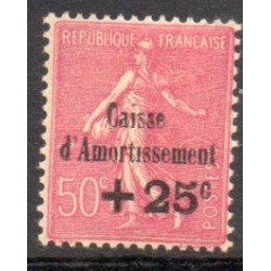 Timbre Yvert No 254a variété sans point sur le i, neuf Avec charnière * semeuse lignée