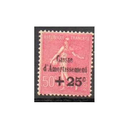 Timbre Yvert No 254a variété sans point sur le i, neuf Avec charnière * semeuse lignée