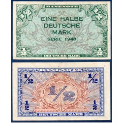 Allemagne RFA Pick N°1a, Billet de banque de 1/2  Mark 1948
