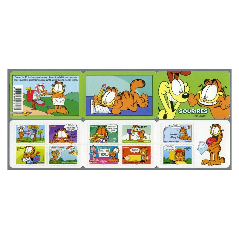 Carnet Commemoratif Yvert BC4271 2008  Sourires Garfield