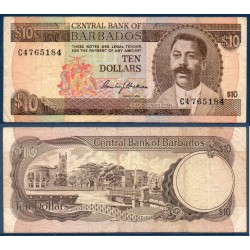 Barbade Pick N°33a, Billet de banque de 10 dollars 1973
