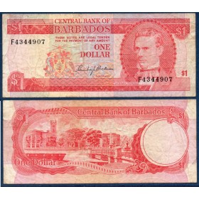 Barbade P.29a, Billet de 1 dollar 1973 Samuel Jackman Prescod