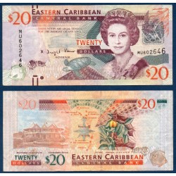 Caraïbes de l'est Pick N°49 Billet de banque de 20 dollars 2008