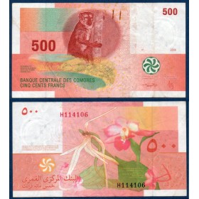 Comores Pick N°15b, Billet de banque de 500 Francs 2006