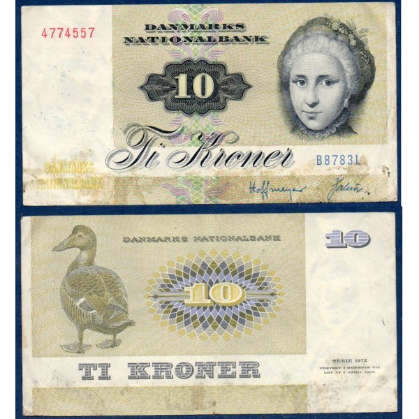 Danemark Pick N°48h, Billet de banque de 10 Kroner 1978
