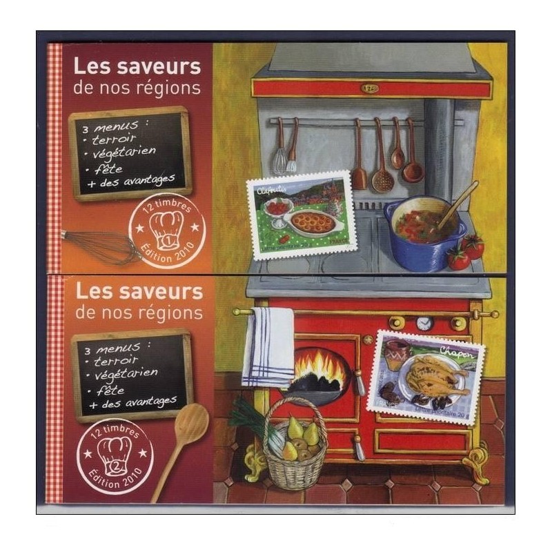 Carnets Commemoratifs Yvert BC431+443 2010  Saveurs de nos regions