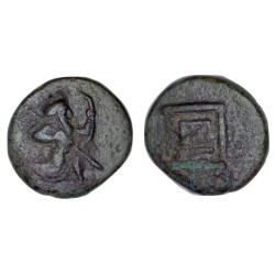 Carie, Roi Satraps Memnon ae11 cuivre (-350 à -324) perso carré