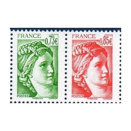 Timbre France Yvert No paire 5183-5184 sabine de gandon neufs luxes **