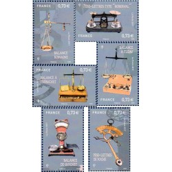 Timbre France Yvert No 5191-5196 balance postale et pese lettre neufs luxes **